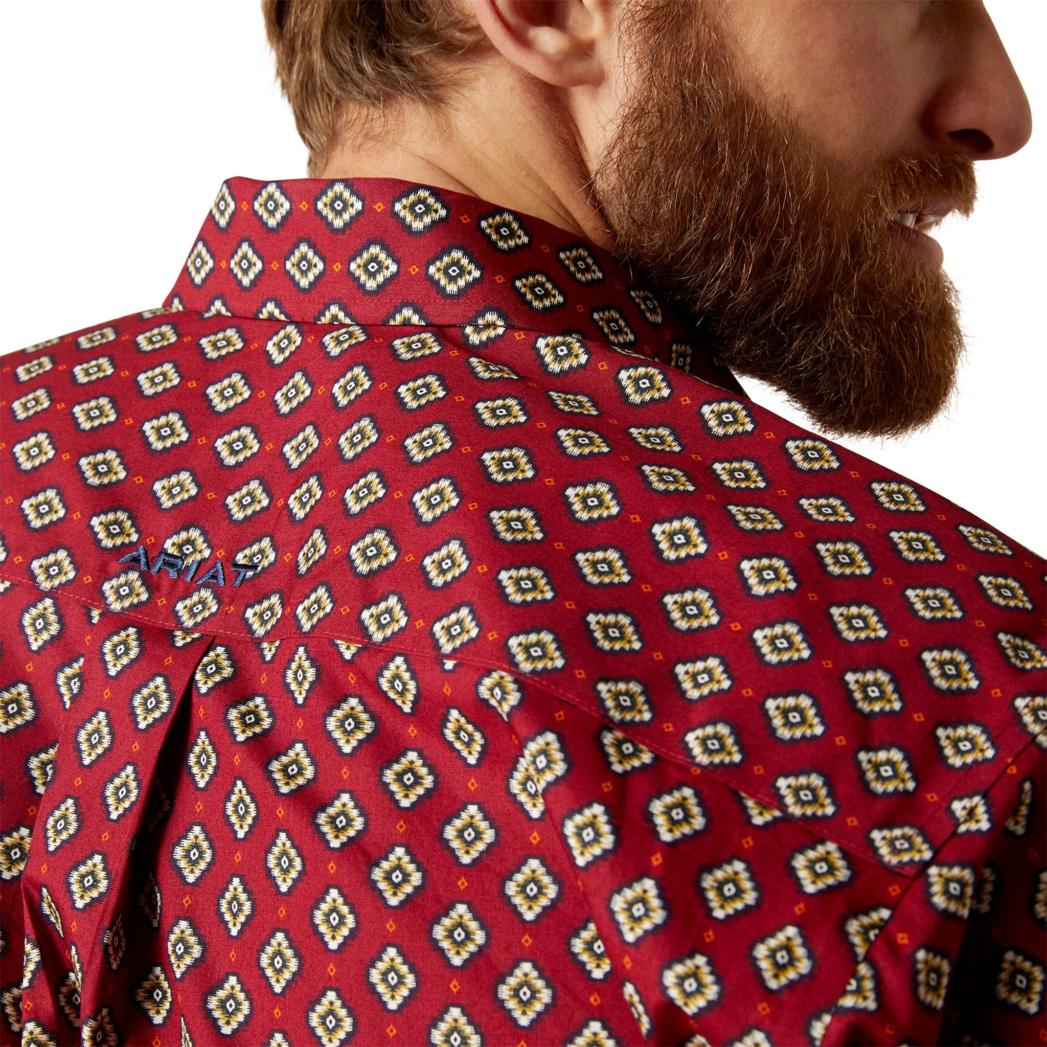 Ariat Men's Red Diamond Print Shirt