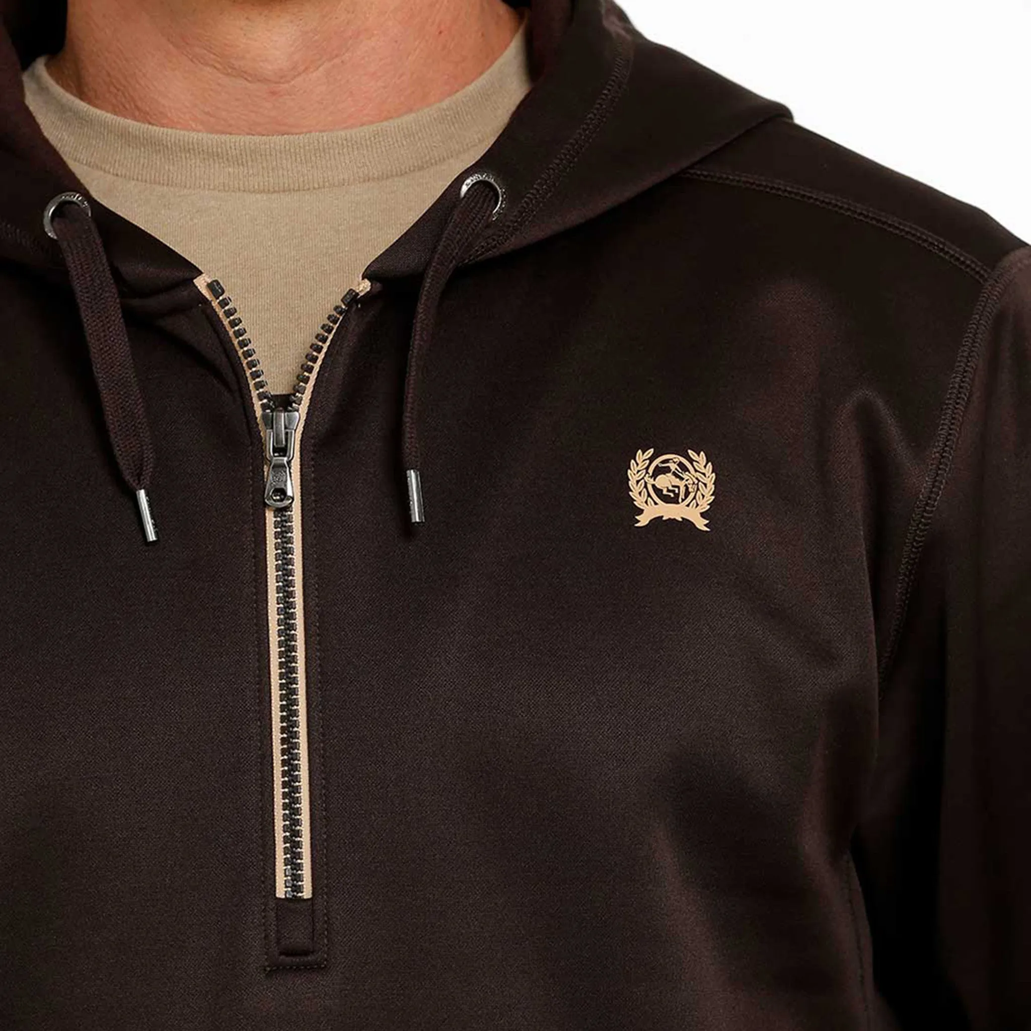 Cinch Men's Brown 1/4 Zip Hoodie