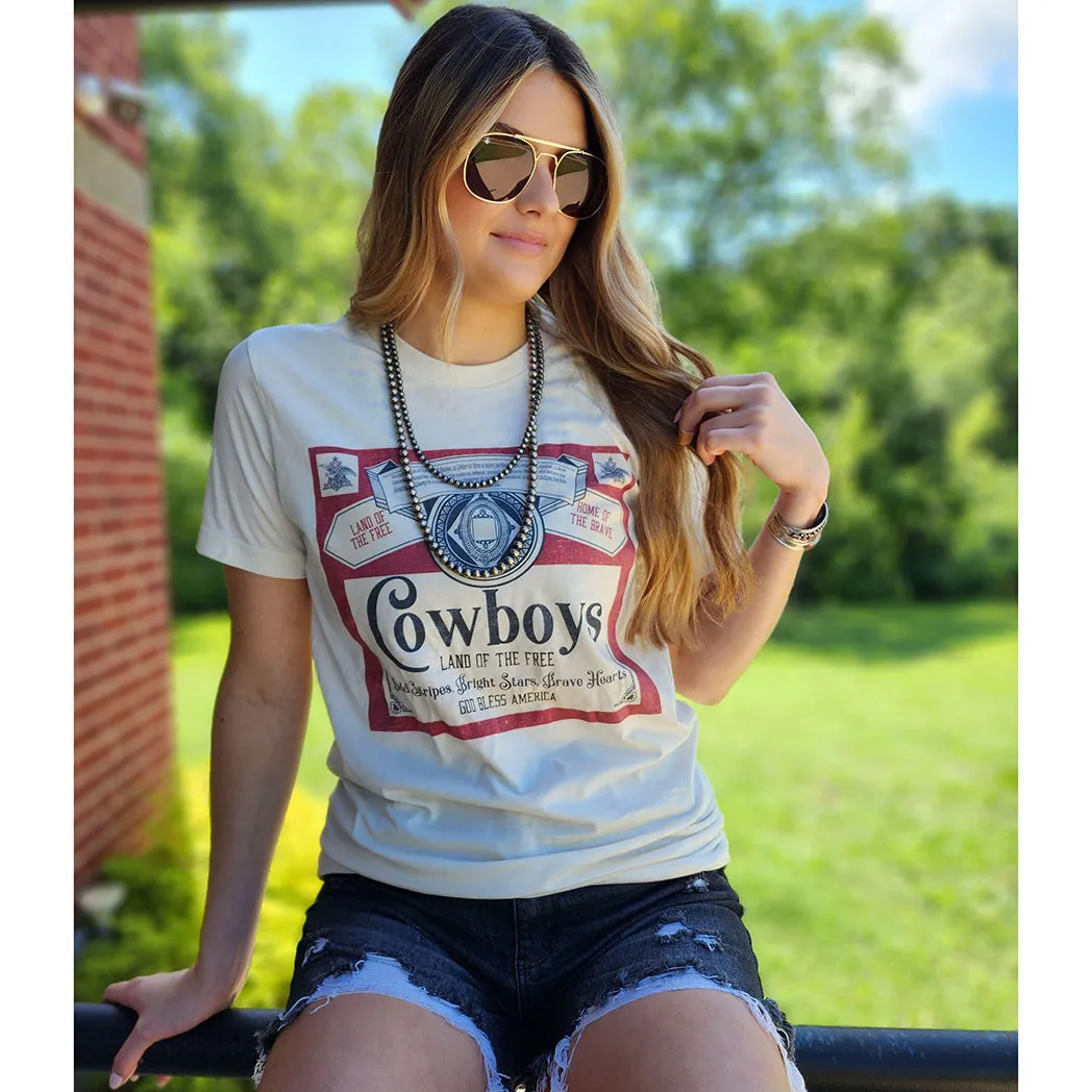 Cowboy Land of the Free Tee