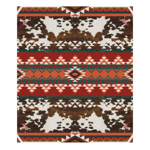 Hooey Ponderosa Wildrag-Cowhide/Aztec Print