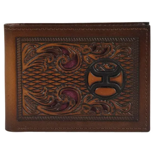 Hooey Tan and Burgundy Inlay Bifold