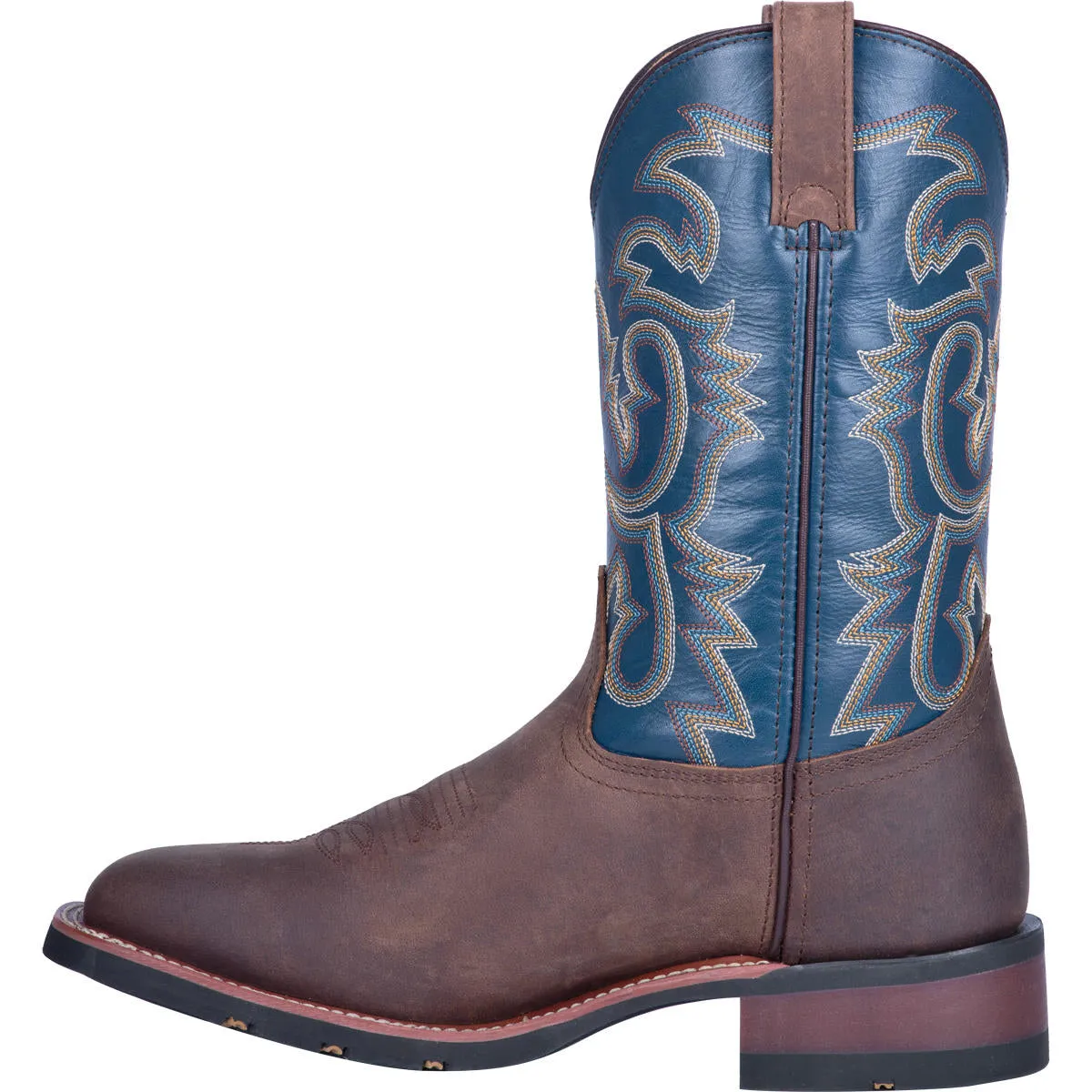 Laredo Brown with Blue Top Square Toe Boot