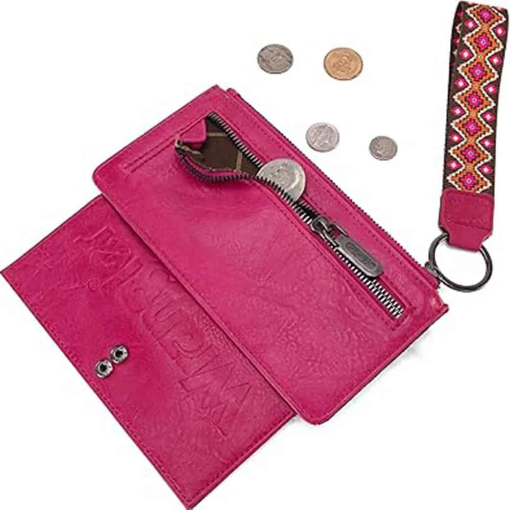 Montana West Wrangler Pink Aztec Clutch Wristlet