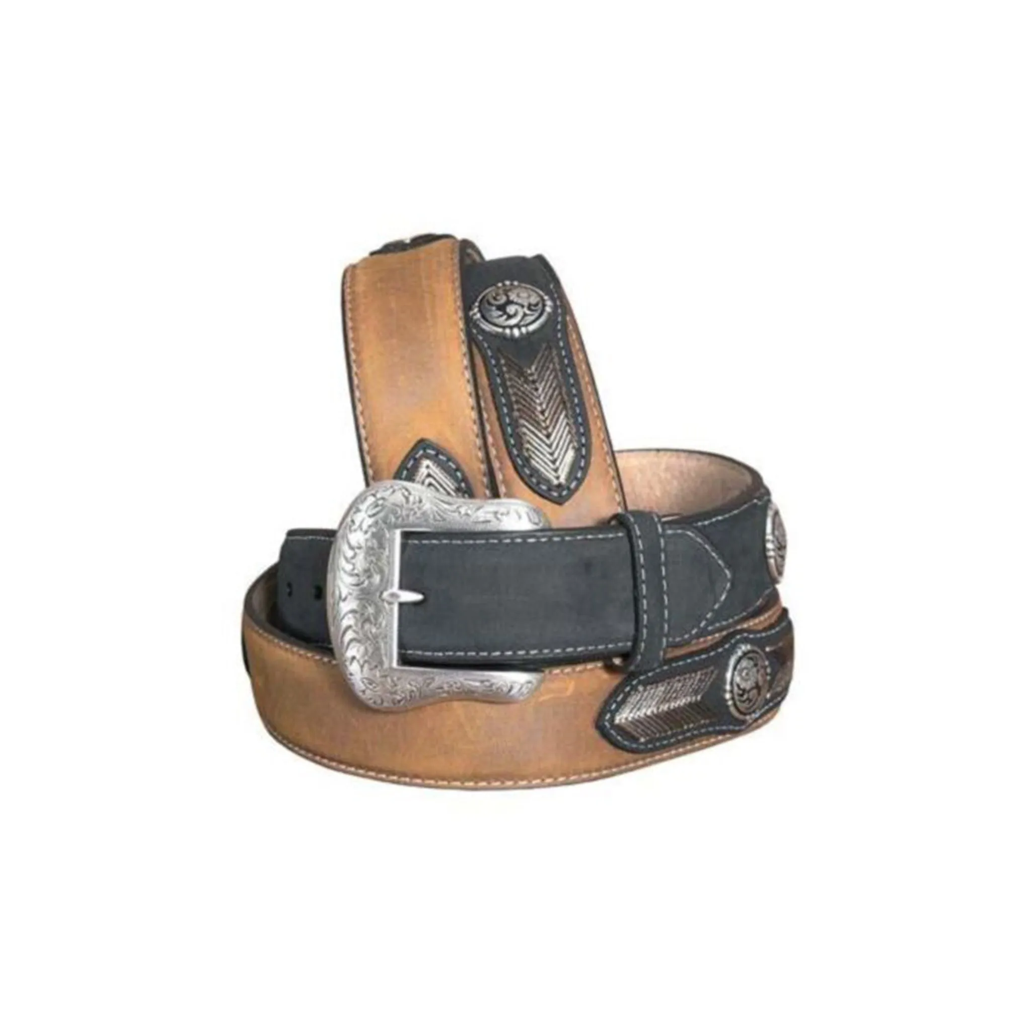 Nocona Men's Black & Brown Lace Belt