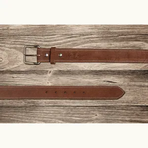 Texas Saddlery Men's Brown Rough Out Belt