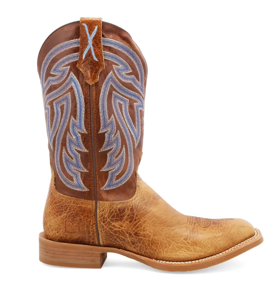 Twisted X Men's 12" Rancher Square Toe Boot Peanut/Blue