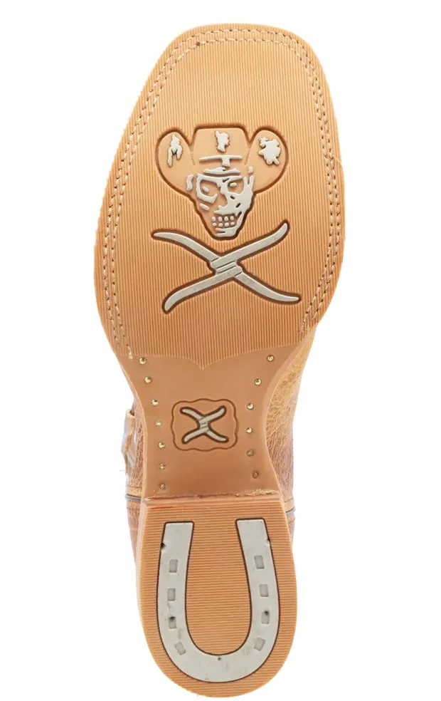 Twisted X Men's 12" Rancher Square Toe Boot Peanut/Blue