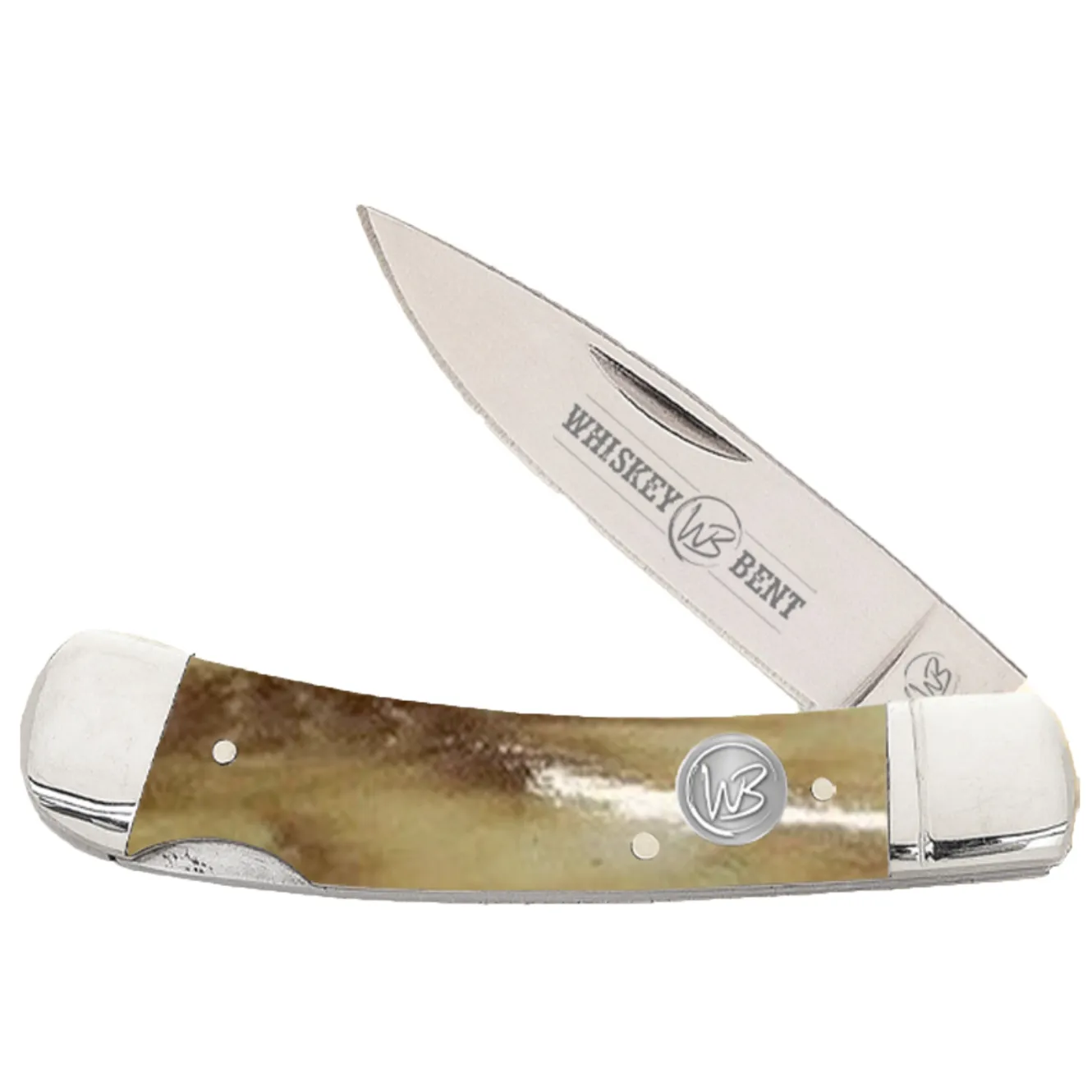 Whiskey Bent Burnt Bone Lock Blade