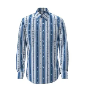 Wrangler Men's Blue Aztec Stripe Shirt