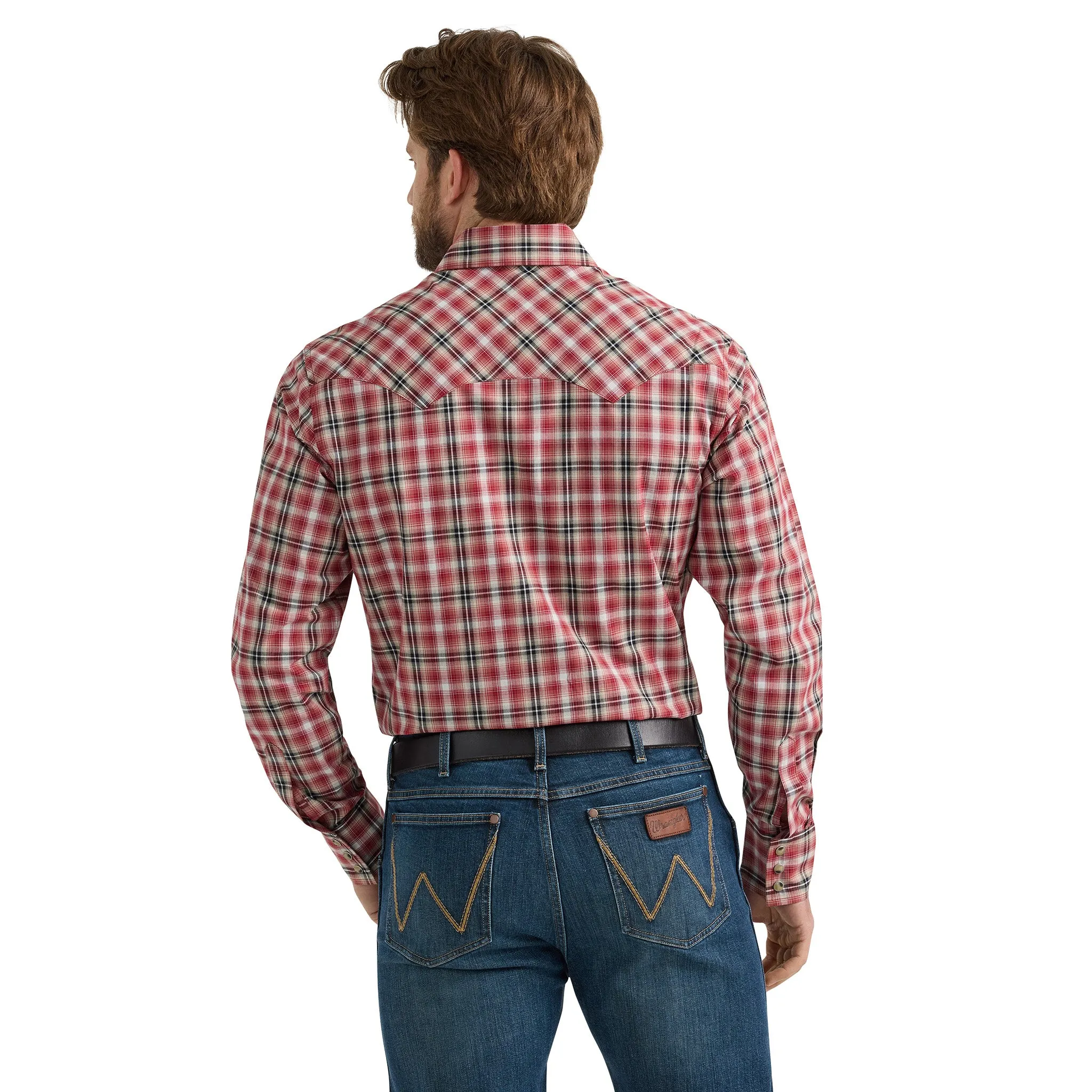 Wrangler Men's Retro Long Sleeve Sawtooth Snap Pocket Western Shirt